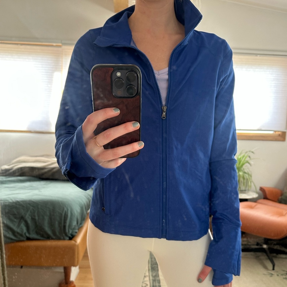 Under Armour Royal Blue Denim Design Looking Workout Zip Up